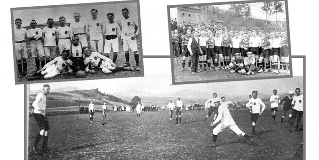 Eine Collage aus den Anfangsjahren: Der Hünfelder SV feiert am Wochenende seinen 100. Geburtstag