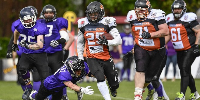 Nächster Sieg für die Fulda Saints (in orange): die Hanau Ravens wurden am Samstag klar besiegt.