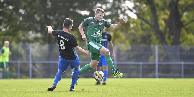 Der RSV Petersberg (hier im Bild mit Alexander Kilian) ist in Rothemann gefordert, der FSV Thalau empfängt die SG Bronnzell