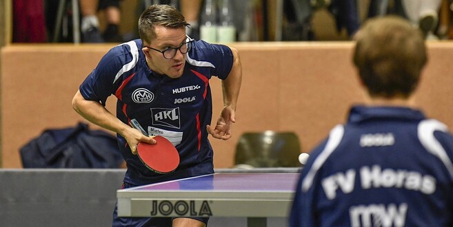 Sebastian Oehlmann und sein FV Horas feierten einen furiosen Auftakt in die neue Saison der Tischtennis-Hessenliga.