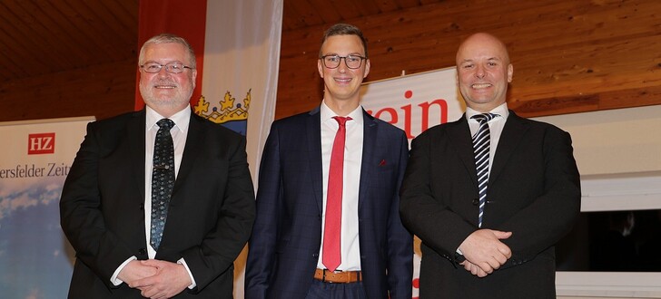 Drei Bewerber stellen sich in Hohenroda zur Wahl (v.li.): Uwe Metz, Amtsinhaber Andre Stenda und Frank Gössel.