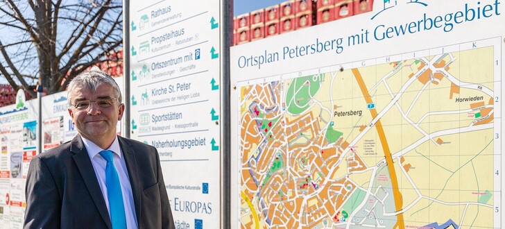 Dieter Schützeichel, 1. Vorsitzender des Gewerbevereins "Einkaufswelt Petersberg"