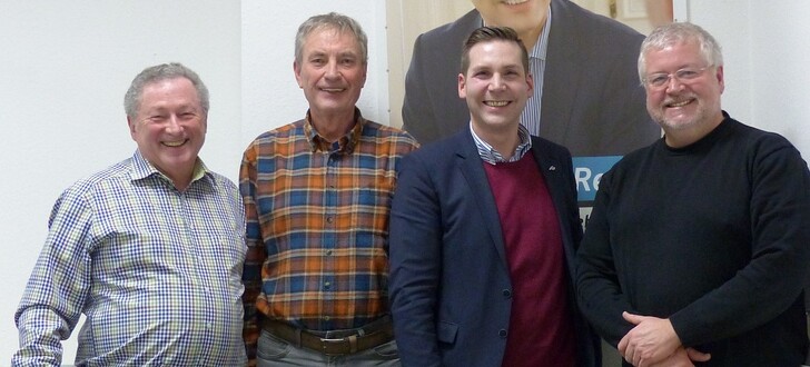Straßenausbaubeiträge im Fokus (v.li.): Gerhard Deiseroth, Karl-Heinz Battenberg, Andreas Rey und Uwe Metz.