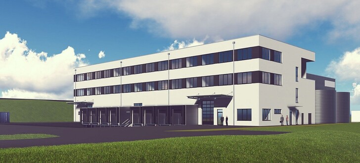 So wird das neue Hilti Ersatzteillogistik-Gebäude in Bebra ausschauen.