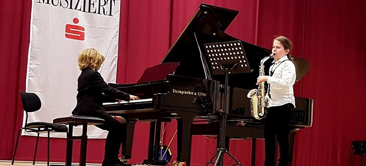 Ein großer Erfolg für Lorenz Rödiger am Saxophon und Tomas Butkus am Klavier