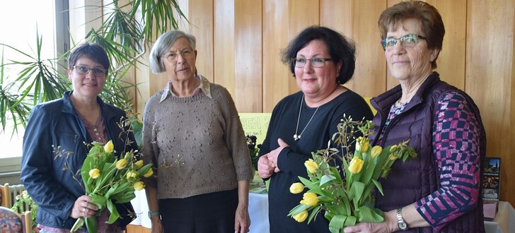 Vera Hettenhausen, Organisatorin Traute Hinz, Sylvia Braun als tatkräftige Unterstützung und
Marianne Bierschenk (von links)