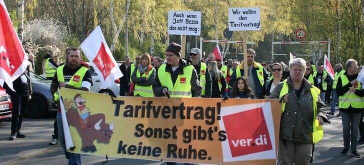 In der Karwoche haben die Bad Hersfelder Amazon-Beschäftigten ihre Arbeit niedergelegt.